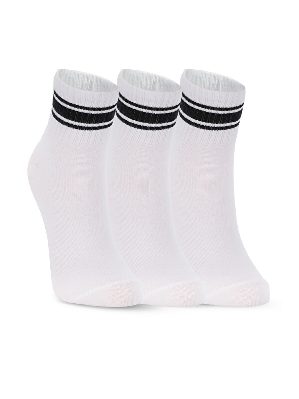 SLAZENGER JOKES 3 lü Kadın Beyaz Çorap
