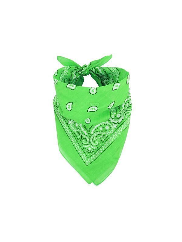 New Obsessions Neon Renkli Pamuk Kare Bandana