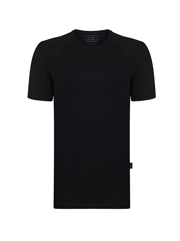 D'S damat North Ice Bisiklet Yaka Tshirt SİYAH