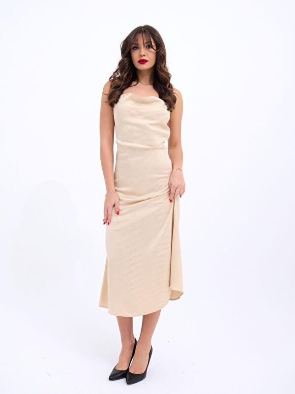 Jane's 6840 ELBİSE-BEJ