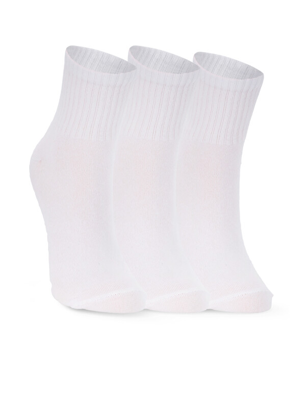 SLAZENGER JORIX 3 lü Kadın Beyaz Çorap