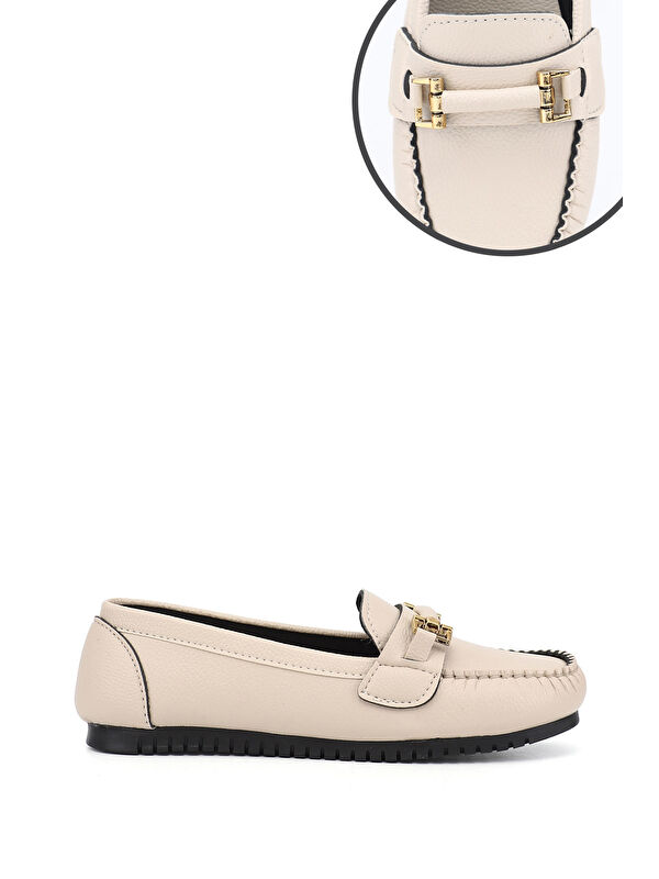 Gonderi(r) Kahverengi Gonderi(r) Taban Kadın Düz Tokalı Babet