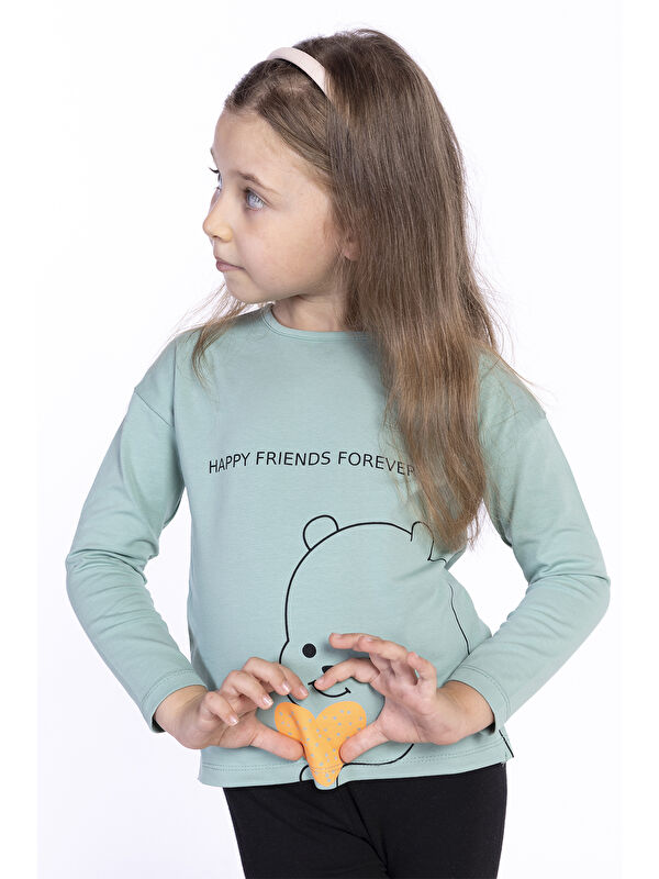 Toontoykids Kız Çocuk Baskılı Tişört