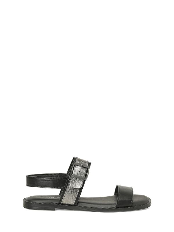 Polaris 327081.Z 6FX Siyah Kadın Düz Sandalet