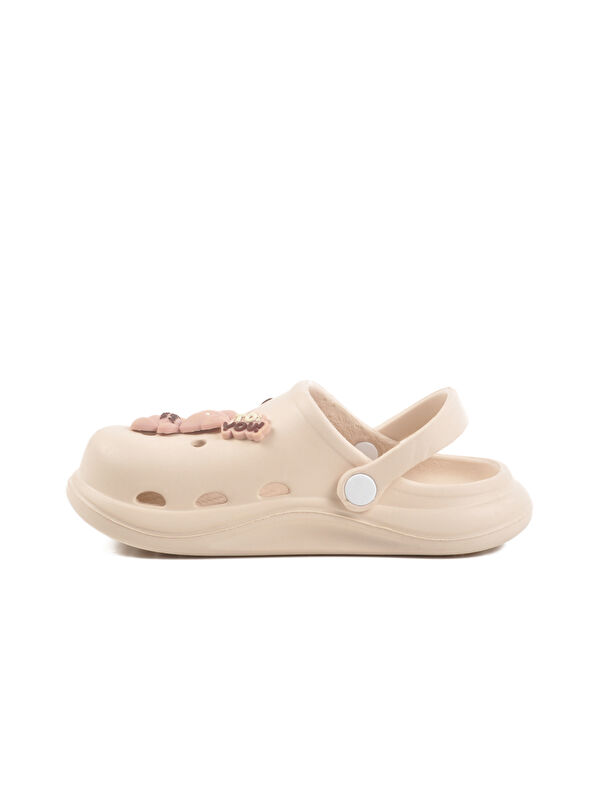 Ekru Eva Hafif Kız Çocuk Sabo Terlik 303 F - Görsel 3