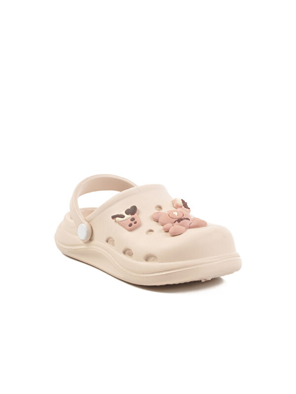 Ekru Eva Hafif Kız Çocuk Sabo Terlik 303 F - Görsel 4