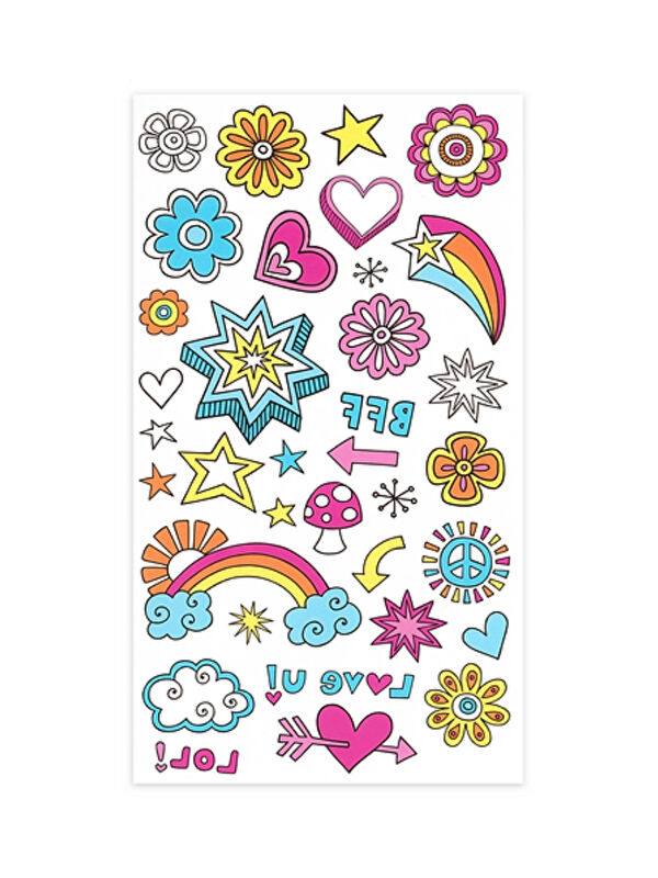 Le Mabelle Çok Renkli Temalı Kız Çocuk Dövme Set