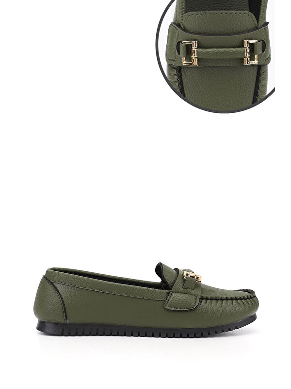 Gonderi(r) Kahverengi Gonderi(r) Taban Kadın Düz Tokalı Babet