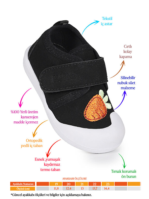 Strawberry Cırtlı Kız Bebek İlk Adım Ortopedik Günlük Ayakkabı - Görsel 3