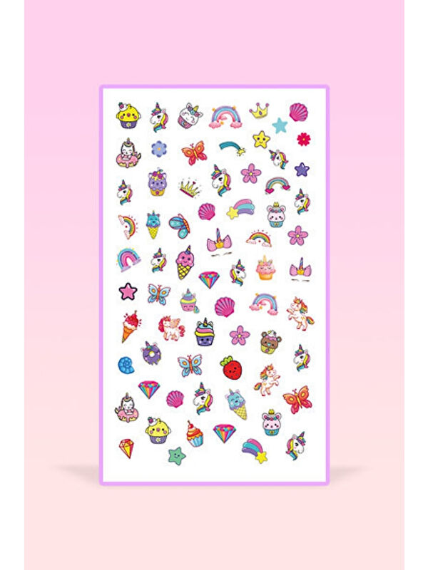 Le Mabelle Çok Renkli Temalı Kız Çocuk Tırnak Sticker
