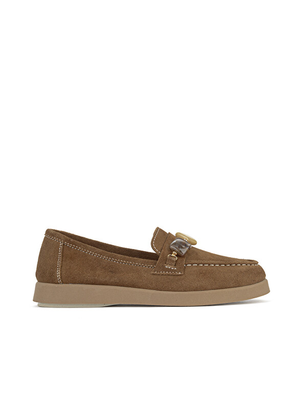 Ziya Ayakkabı Kadın Hakiki Deri Loafer Ayakkabı 161359Z710 Caramel