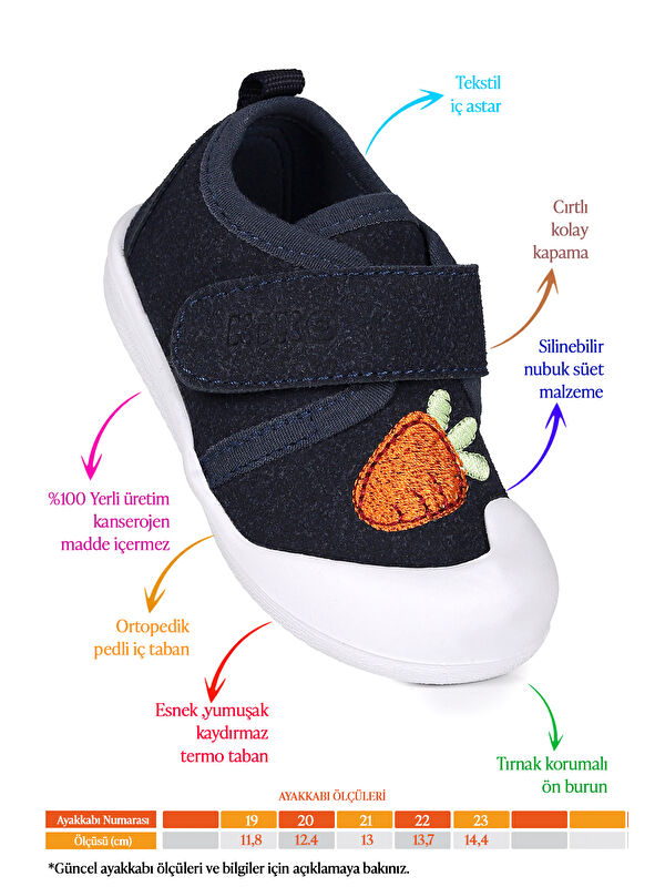 Strawberry Cırtlı Kız Bebek İlk Adım Ortopedik Günlük Ayakkabı - Görsel 3