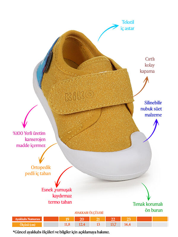 Catly Cırtlı Kız Bebek İlk Adım Ortopedik Günlük Ayakkabı - Görsel 3