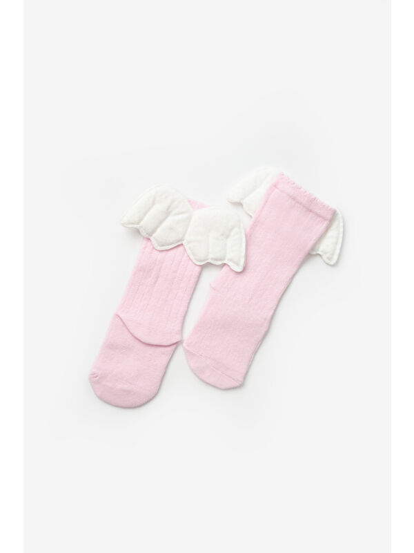 Le Mabelle Pembe Kanatlı Kız Çocuk Çorap