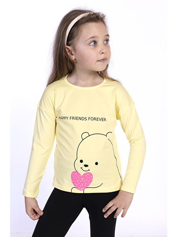 Toontoykids Kız Çocuk Baskılı Tişört