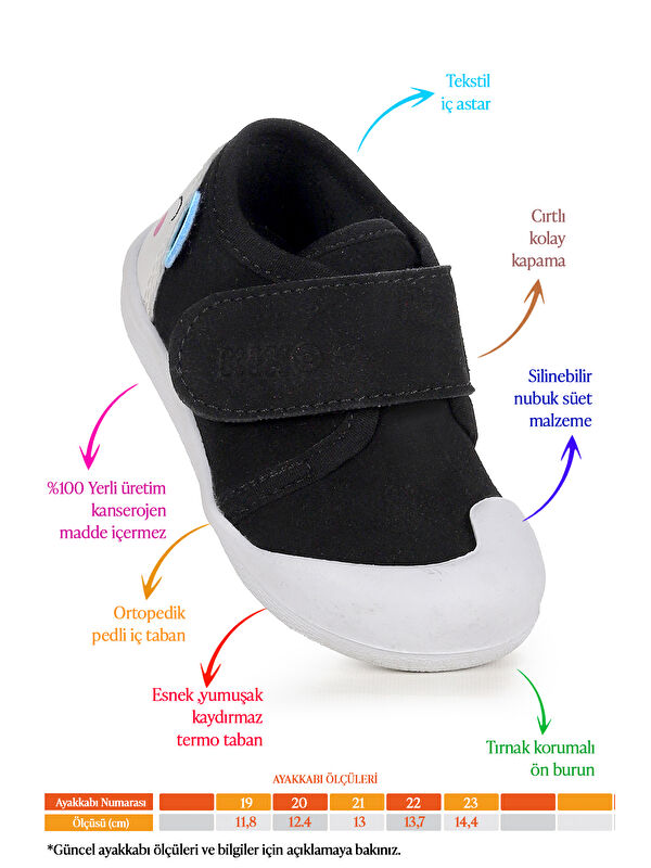 Catly Cırtlı Kız Bebek İlk Adım Ortopedik Günlük Ayakkabı - Görsel 3