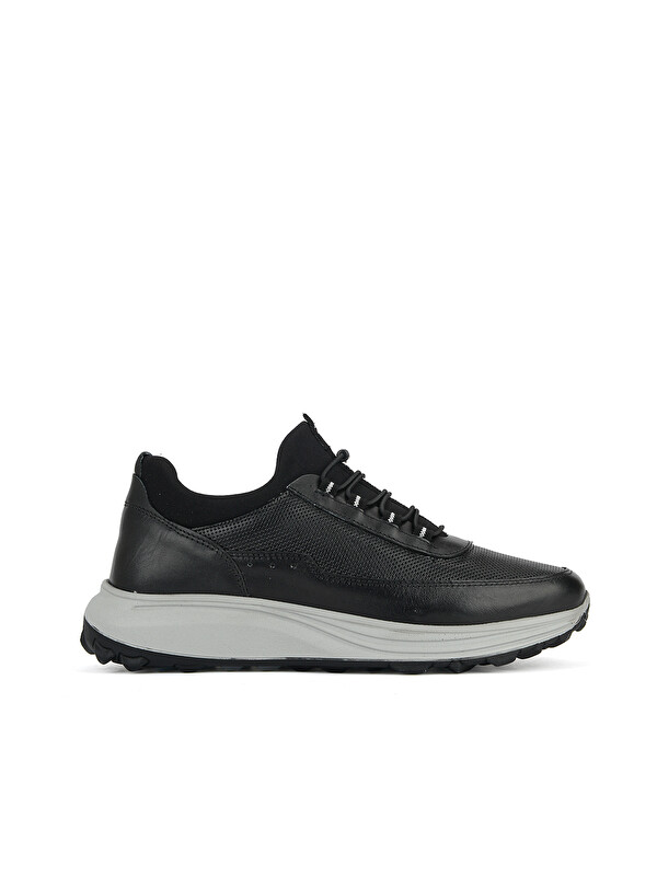 Ziya Ayakkabı Erkek Hakiki Deri Sneaker 161423Z522 Siyah