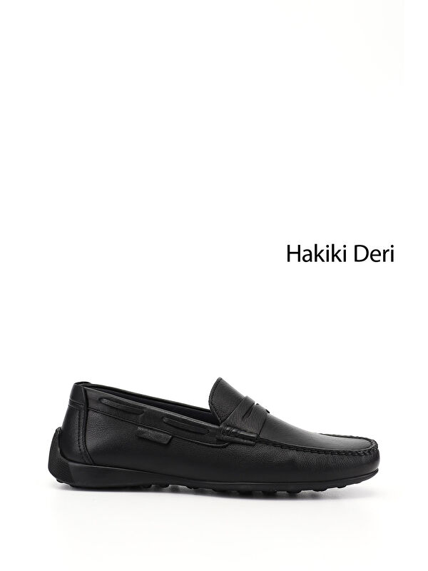 GÖNDERİ(R) Erkek SİYAH Rok Hakiki Deri Loafer Ayakkabı