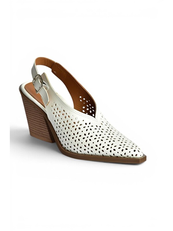 Fox Shoes Beyaz Kadın Topuklu Ayakkabı Y654154703