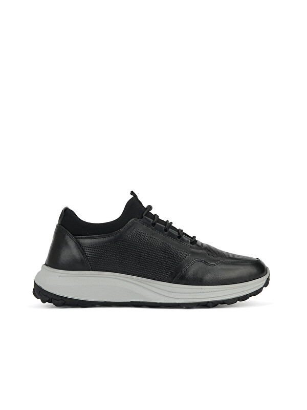 Ziya Ayakkabı Erkek Hakiki Deri Sneaker 161423Z521 Siyah
