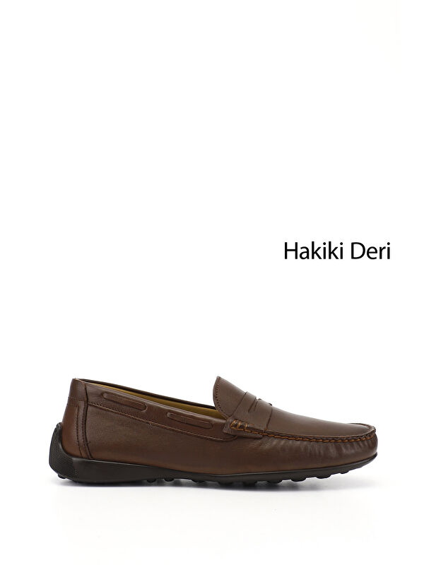 GÖNDERİ(R) Erkek KAHVERENGİ Rok Hakiki Deri Loafer Ayakkabı