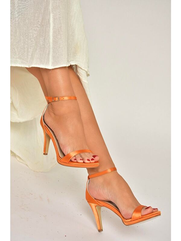 Fox Shoes Turuncu Kadın Topuklu Ayakkabı Y569716904