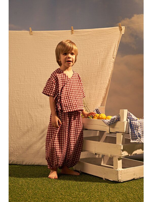 Oh La La Koala For Little Ones Bordo Daisy Picnic Serisi Kruvaze Takım