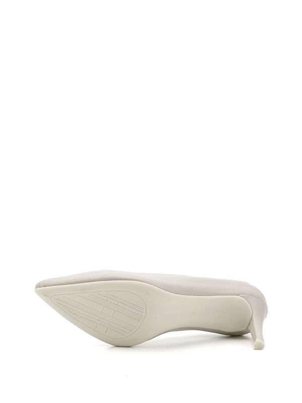 Gonderi(r) Bej Gonderi(r) Sivri Burun Kadın İnce Topuklu Hakiki Deri Stiletto