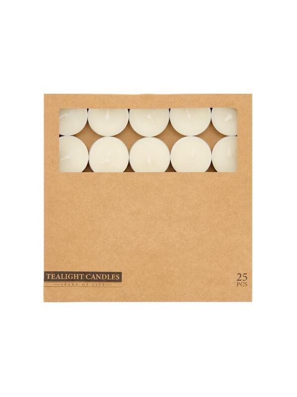 Mumsan 25'li Tealight Mum - Beyaz - 3,8 cm