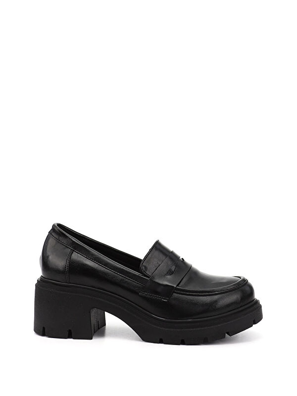 Gonderi(r) Kahverengi Gonderi(r) Kalin Kadın Topuklu Loafer Ayakkabı