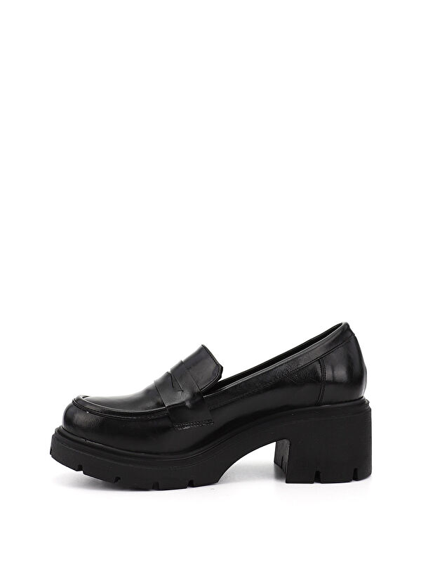 Gonderi(r) Kahverengi Gonderi(r) Kalin Kadın Topuklu Loafer Ayakkabı