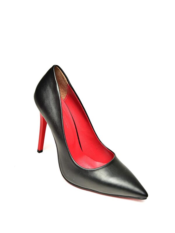 T6761920 Siyah Kadın Topuklu Ayakkabı - Görsel 5