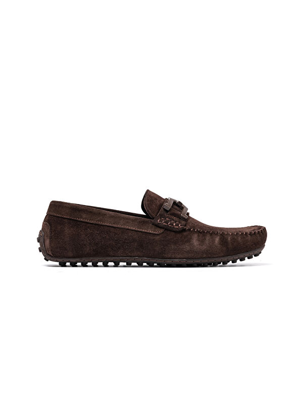 John May Erkek Kahverengi Loafer Ayakkabı OG-531 Kahve Süet