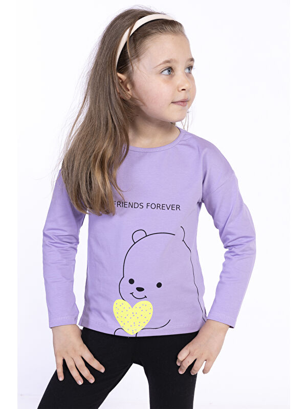 Toontoykids Kız Çocuk Baskılı Tişört