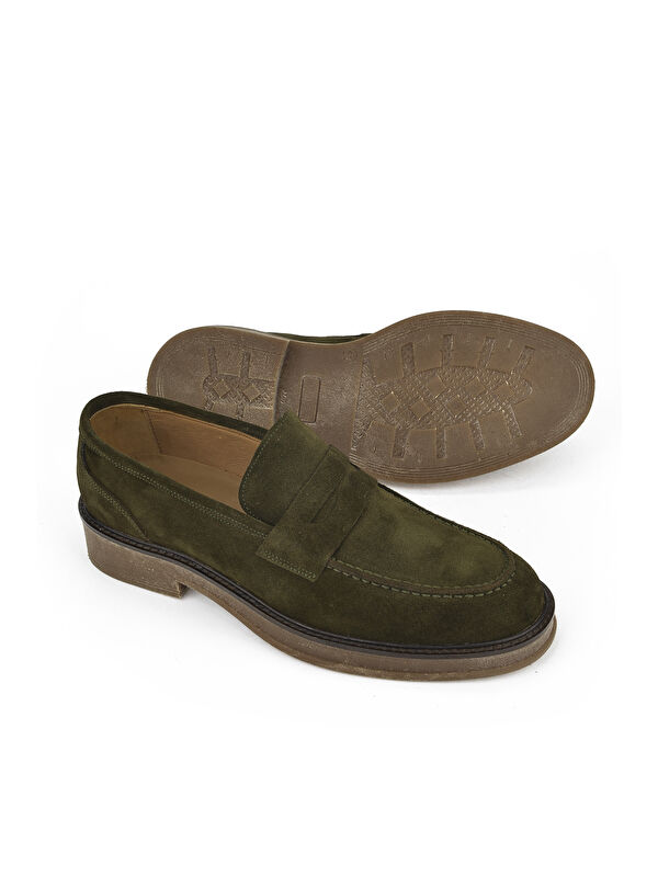 Erkek Hakiki Deri Ayakkabı 1431043Z0212 Haki - Görsel 3