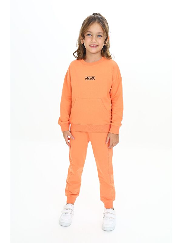 Toontoykids Kız Çocuk Nakışlı Eşofman Takım