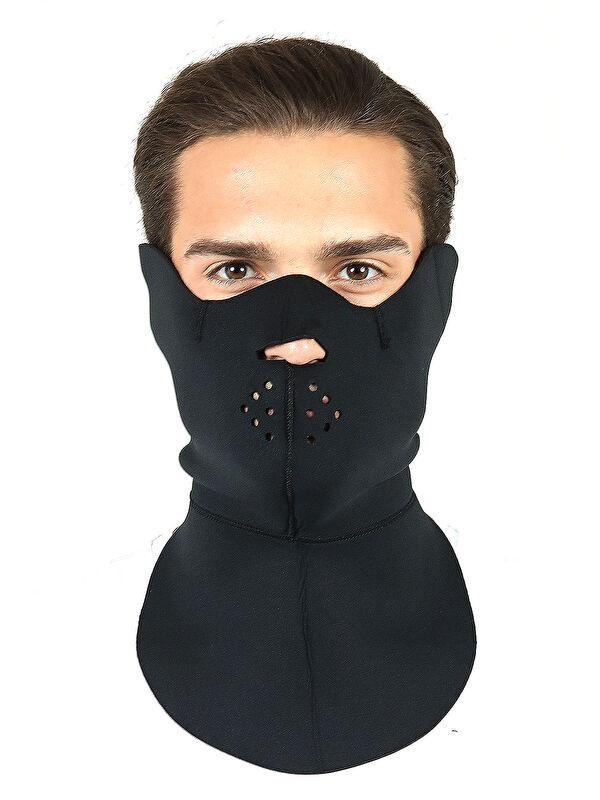 THERMOFORM Softshell Maske Siyah Erkek Kar Şapkası