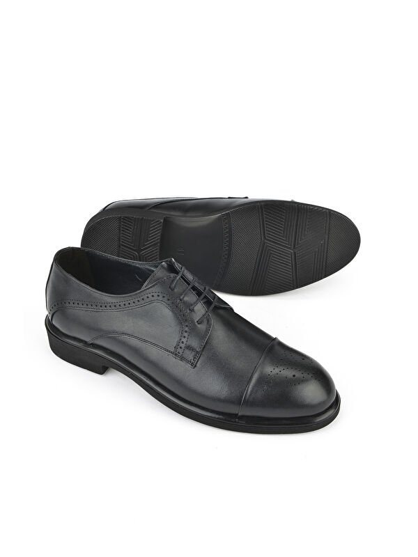 Erkek Hakiki Deri Klasik Ayakkabı 15148Z837 Siyah - Görsel 3