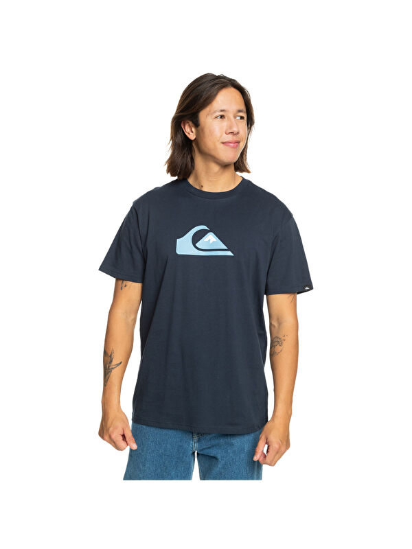Quiksilver Comp Logo Erkek Mavi Tişört