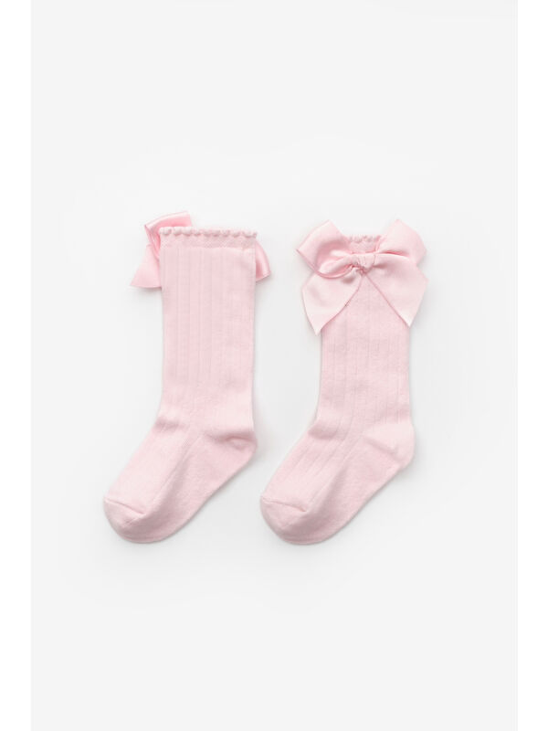 Le Mabelle Pembe Kurdeleli Kız Çocuk Çorap