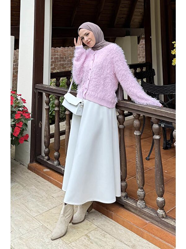Lamelif Sakallı Hırka Pembe