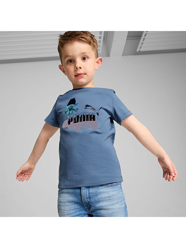 Puma X Trolls Erkek Çocuk Mavi Tişört