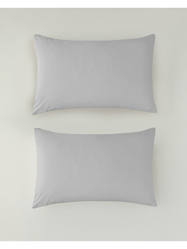 English Home Pure Pamuklu 2'li Yastık Kılıfı 50x70 cm Çakıl Taşı