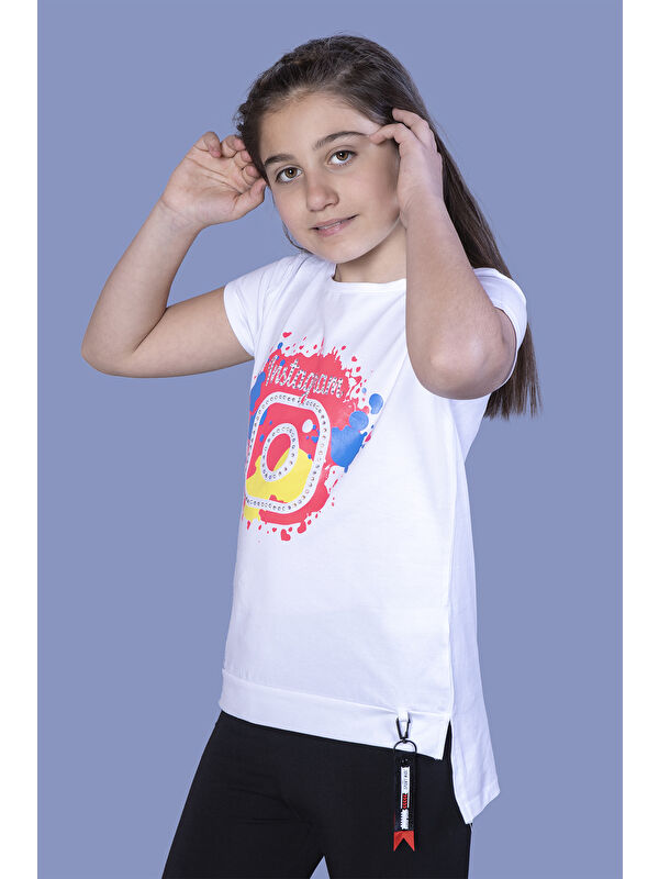 Toontoykids Kız Çocuk Renkli Baskılı Tişört