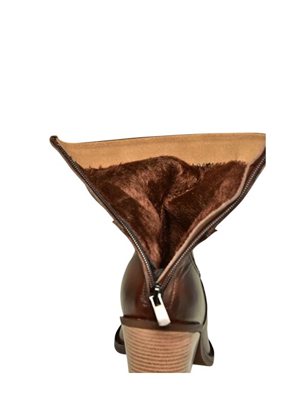 Kahverengi Kadın Bot V654080303 - Görsel 5