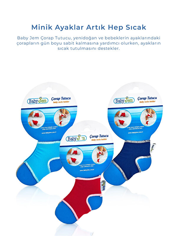 Babyjem 932 Bebek Çorap Tutucu 3'lü Set