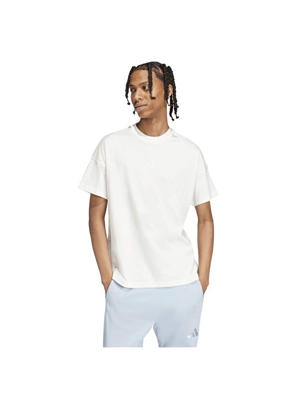 Adidas A Szn Erkek Beyaz Yuvarlak Yaka Spor Tişört