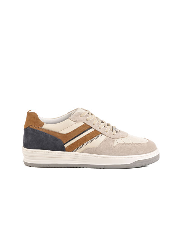 Ayakmod Bej Hakiki Deri Erkek Sneaker 4Y1987-2090 M