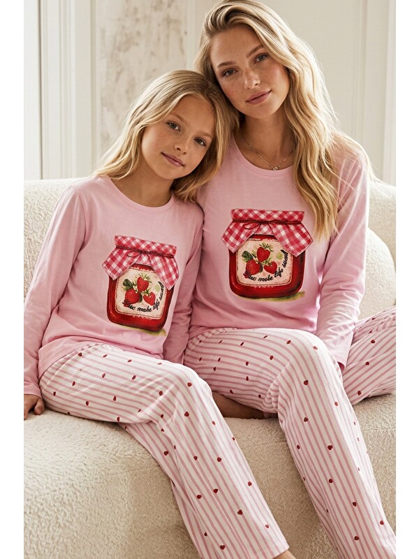 Siyah İnci Pamuklu Elastanlı Örme Pijama Takım26241163