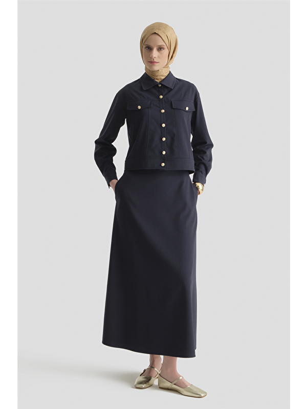 ARMİNE Denim Ceketli Takım Lacivert